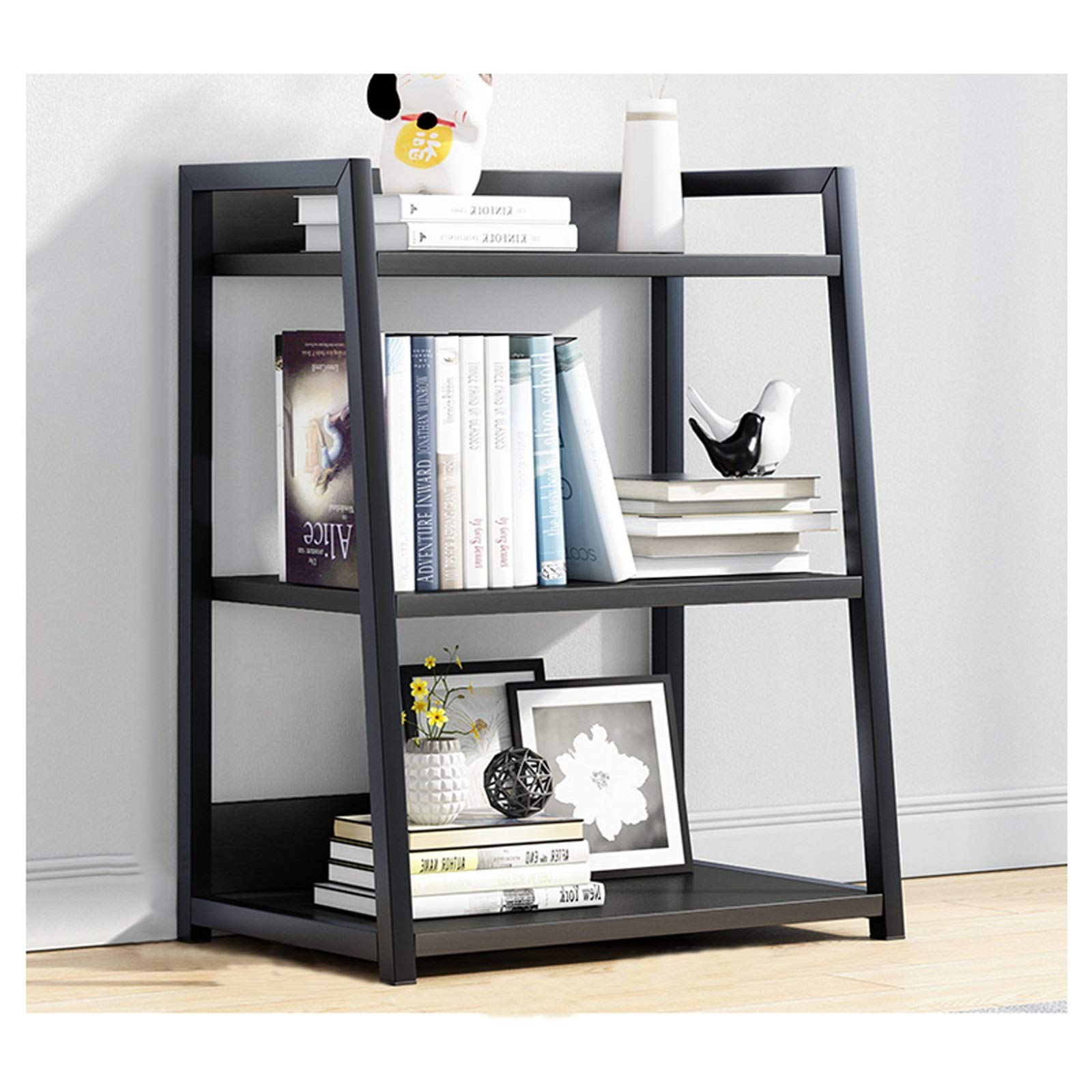 Amazon｜本棚収納ラック垂直キャビネット本棚 ラダーシェルフ本棚金属